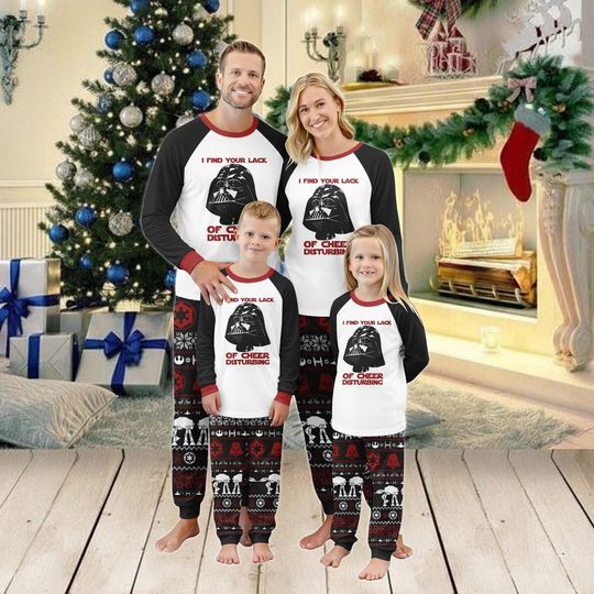 Star Wars Family Pajamas Set - Darth Vader Xmas Lounge Wear for Holiday Matching PJs