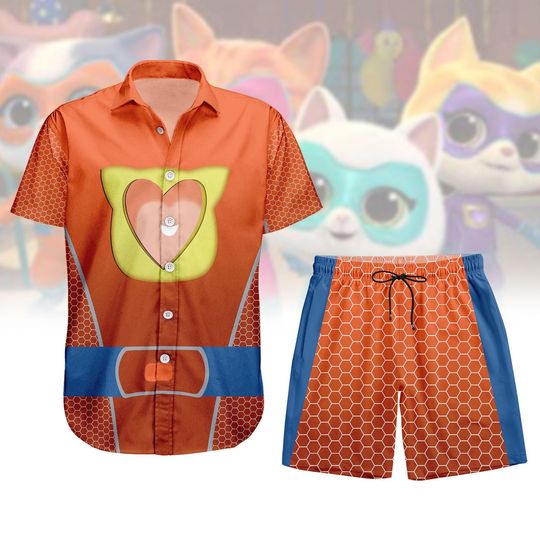Discover Buddy SuperKitties Button Shirt, Uniex Shorts, Buddy Costume Shirt, Disney Cartoon Hawaiian Shirt,Halloween Cosplay Outfit Gift For Her
