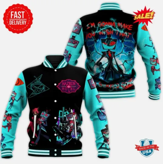 Hazbin Hotel Baseball Jacket All Size Gift For Christmas