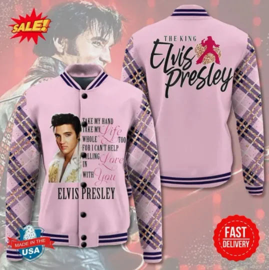 Elvis Presley Baseball Jacket Gift For Christmas