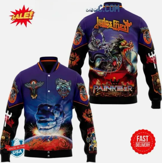 Judas Priest Painkiller Terrifying Scream Baseball Jacket Gift For Christmas