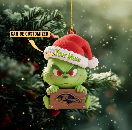 Discover Personalized Baltimore Football Team Ravens Christmas Ornament Holiday Gift