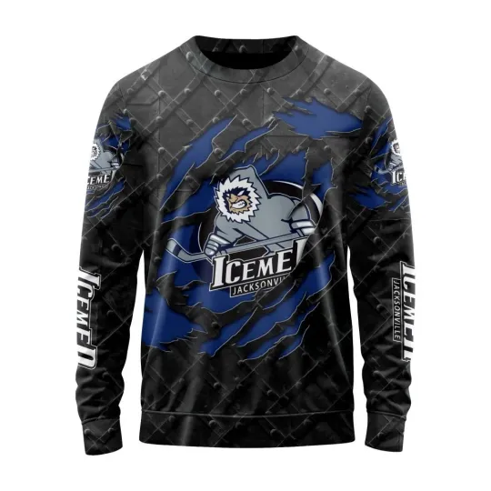 Personalized Jacksonville Icemen Sweater Special Black Metal Design