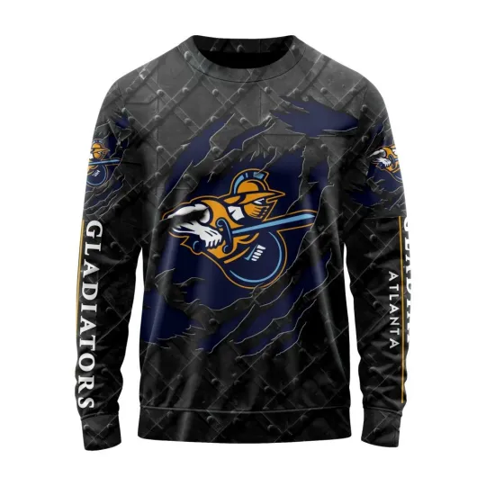 Personalized Atlanta Gladiators Sweater Special Black Metal Design