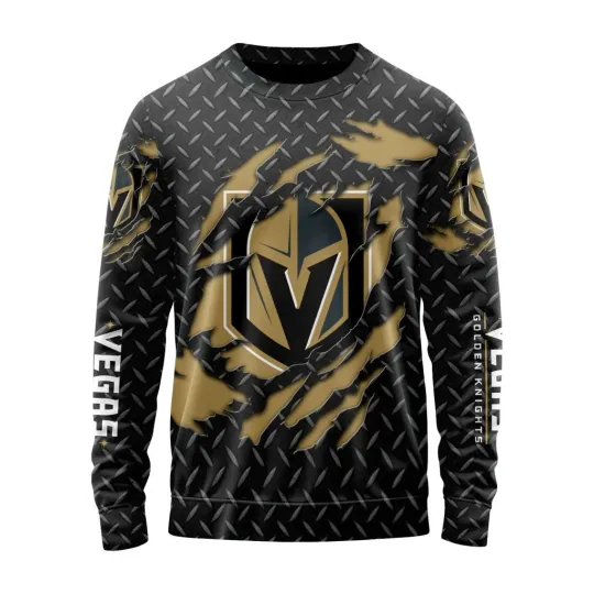 Discover Personalized Vegas Golden Knights Sweater Special Black Metal