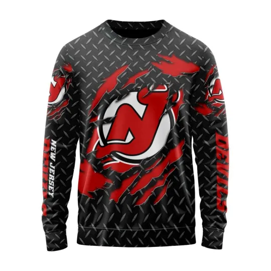 Discover Personalized New Jsy Devils Sweater Special Black Metal