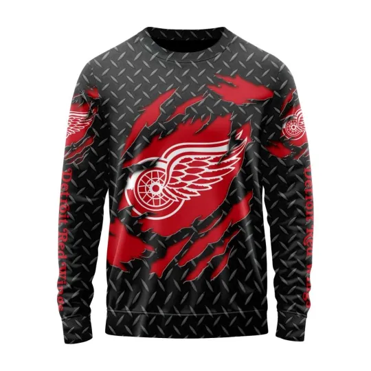 Discover Personalized Detroit Red Wings Sweater Special Black Metal