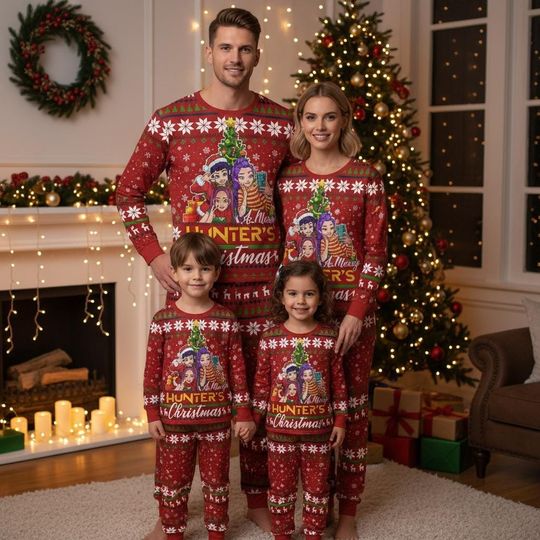 Discover Kpop Hunter Family Pajamas Set, Christmas Sleepwear for Adults and Kids