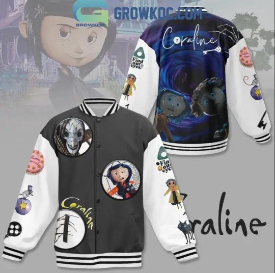 Coraline Find Your Eyes Baseball Jacket