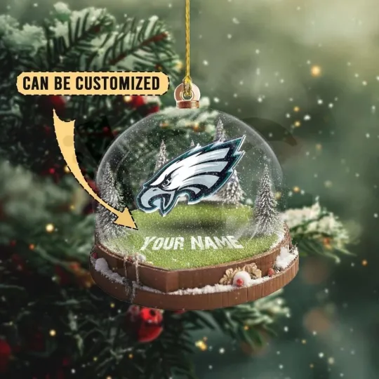 Discover Personalized Philadelphia Football Eagless Team Christmas Ornament Gift Decor