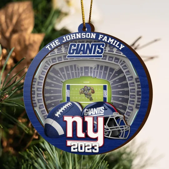 Discover Personalized New York Football Team Giants Christmas Ornament Gift Decor