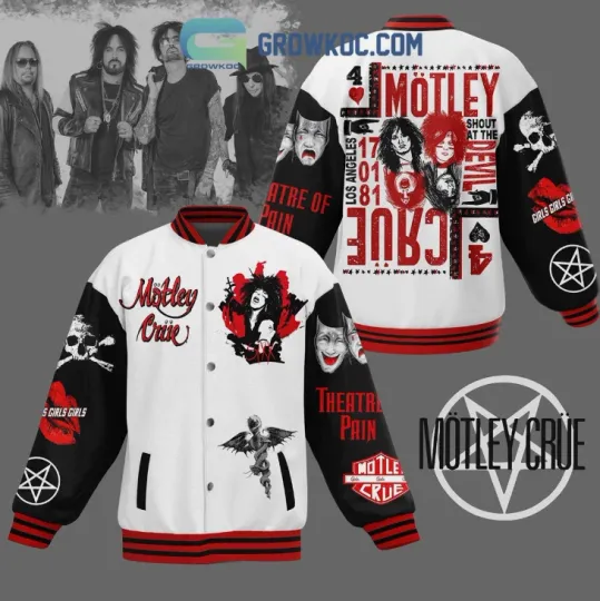 Discover Motley Crue Theatre Pain Baseball Jacket Gift For Christmas
