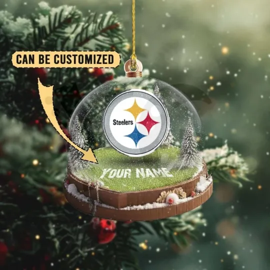 Discover Personalized Pittsburgh Football Steelerss Team Christmas Ornament Fan Gift