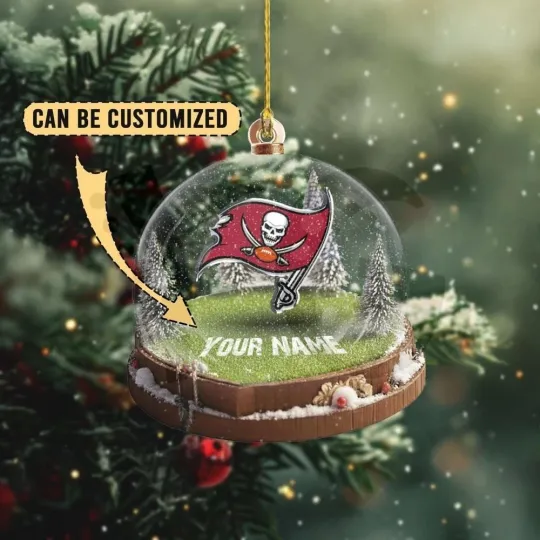 Discover Personalized Tampa Bay Football Team Buccaneerss Christmas Ornament Gift Decor