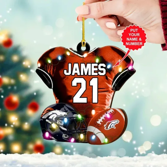 Discover Personalized Denver Football Team Broncoss Christmas Ornament Gift Decor