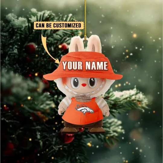 Personalized Denver Football Team Broncos Christmas Ornament Gift Decor