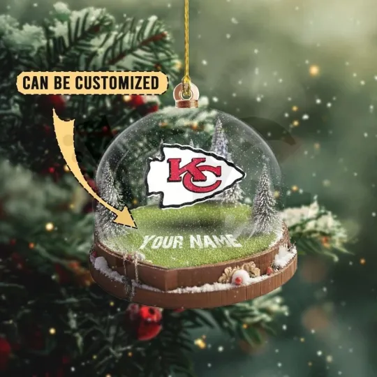 Discover Personalized Kansas City Football Chiefss Team Christmas Ornament Fan Gift Decor