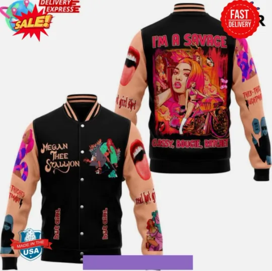 Megan Thee Stallion Classy Bougie Ratchet Baseball Jacket Gift For Christmas