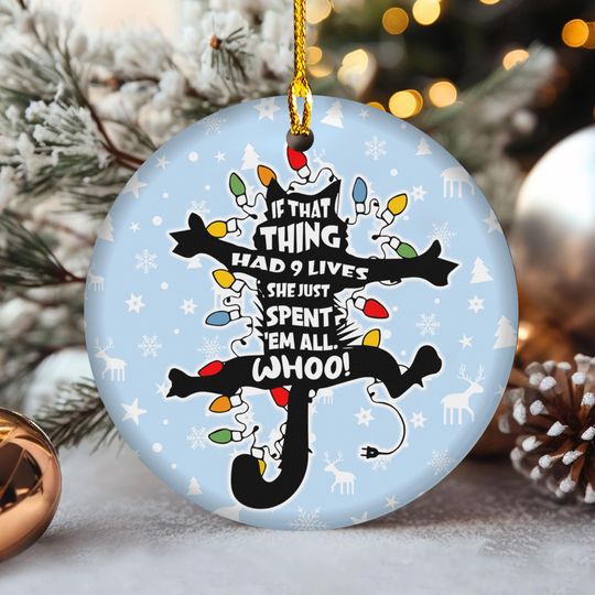 National Lampoon's Christmas Vacation Ornament, Clark Griswold Plastic Christmas Tree Decoration, Holiday Movie Ornament