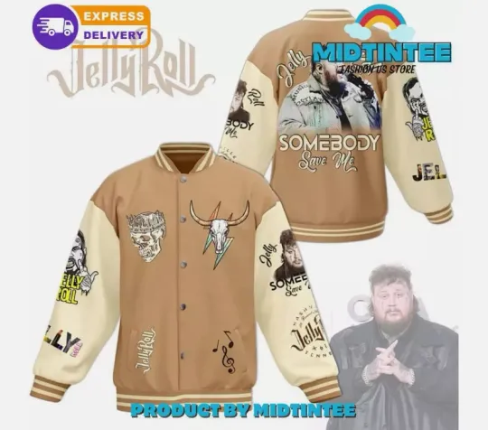 Jelly Roll Somebody Save Me Baseball Jacket Gift For Christmas