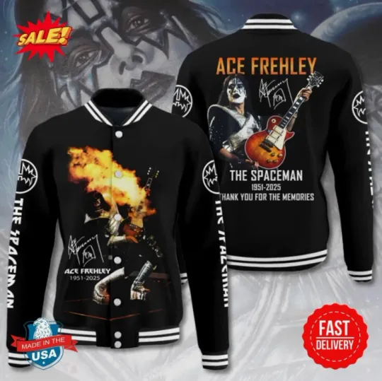 Discover New Men Ace Frehley Baseball Jacket Gift For Christmas