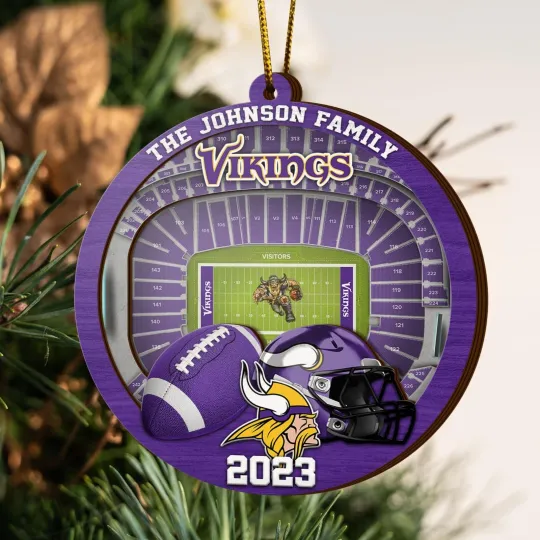 Discover Personalized Minnesota Football Team Vikings Christmas Ornament Gift Decor