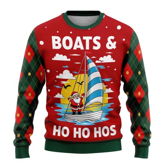 Discover 2026 new casual men's Santa Claus pattern fun Christmas sportswear for autumn and winter 3D printing basic versatile and good-lo