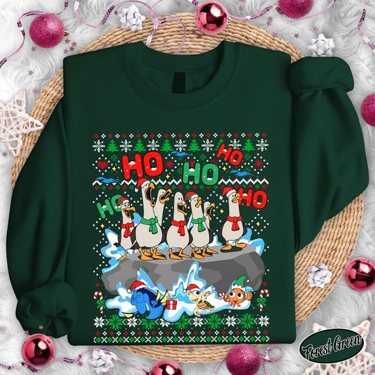Disneyland Finding Nemo Christmas Sweater, Dory and Nemo Holiday Shirt, Matching Disneyland Vacation Tee