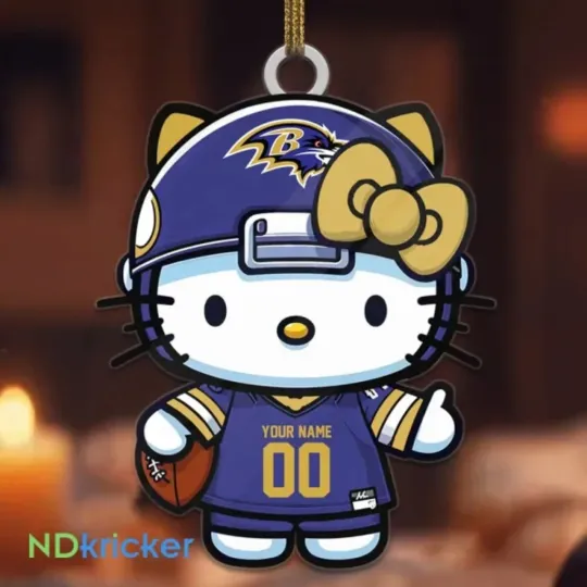 Discover Personalized Baltimore Football Team Ravens Christmas Ornament Gift Decor