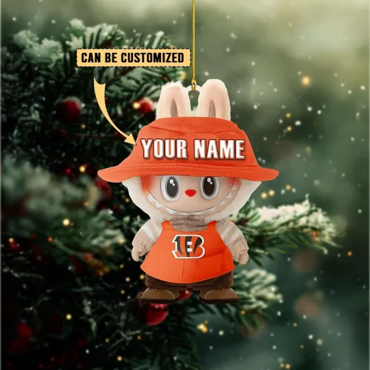 Personalized Cincinnati Football Team Bengals Christmas Ornament Gift Decor