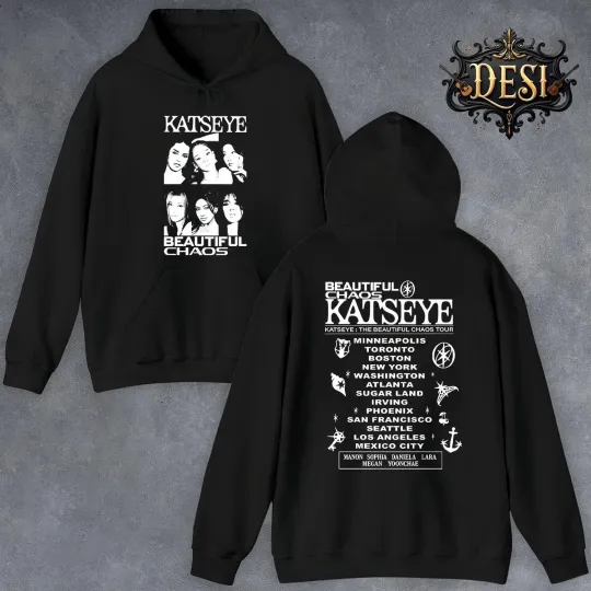 Discover Katseye the Beautiful Chaos Tour 2025 Unisex Hoodie