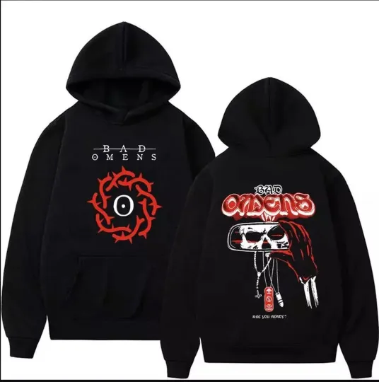 Discover 2 sided hoodie, Bad Omens Band Music Tour Are You Ready, Graphic Hoodie,for fans