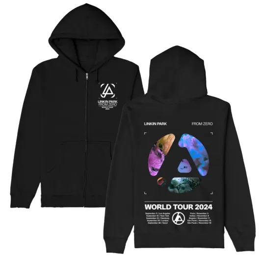 Discover Linkin Park From Zero Black Tour Zip Hoodie Size S-5XL Fanmade