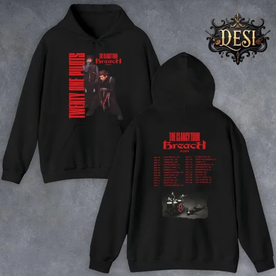 Discover Pilotss band Breach Tour 2025 Inspired Double Sided Hot Hoodie