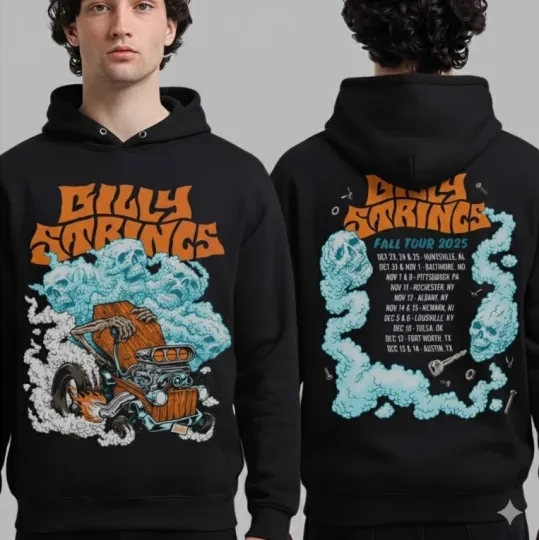 Discover Billy Strings Fall 2025 Tour Hot Rod Concert Unisex T-Shirt Hoodie