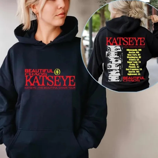 Discover Katseye the Beautiful Chaos Tour 2025 Kpop Unisex Hoodie Sweater T-Shirt