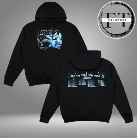 Discover Poppy Merch All The Eyes Tour 2025 Split Poppy Two Sided Hoodie