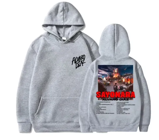 Discover Alvaro Diaz Tracklist Hoodies 2025 Sayonara Tour Unisex Long Sleeve Hoodies