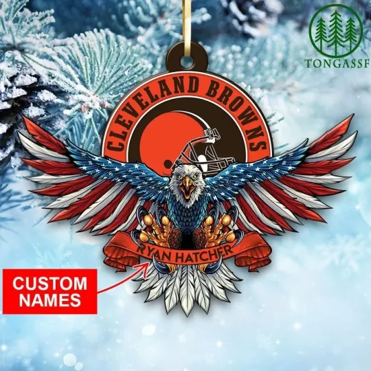 Discover Personalized Cleveland Football Team Browns Christmas Ornament Gift Decor