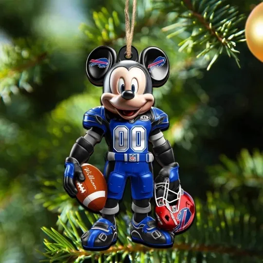 Discover Personalized Buffalo Football Team Billss Mickey Mouse Christmas Ornament