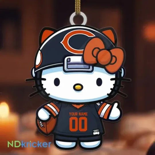 Discover Personalized Chicago Football Team Bears Christmas Ornament Gift Decor
