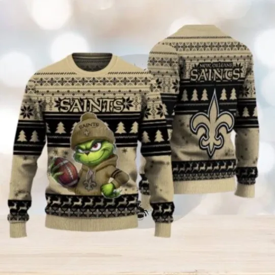 New Orleans funny character Stole Saints Christmas Ugly Sweater Football Ugly Sweater
