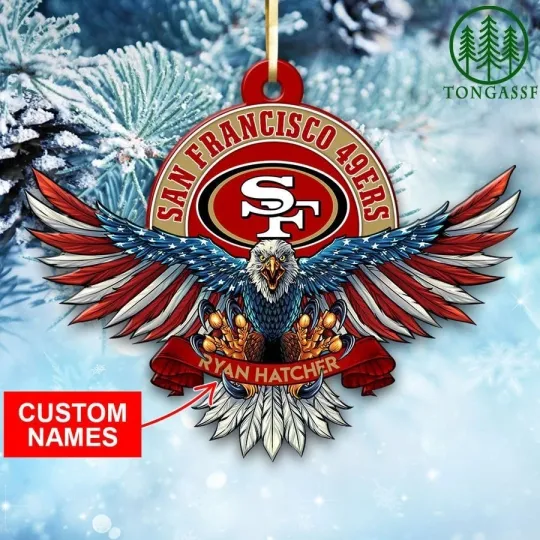 Discover Personalized San Francisco Football Team 49ers Christmas Ornament Gift Decor