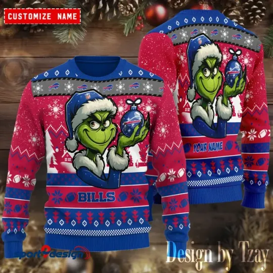 Discover Buffalo funny character Stole Bills Christmas Ugly Sweater Football Ugly Sweater