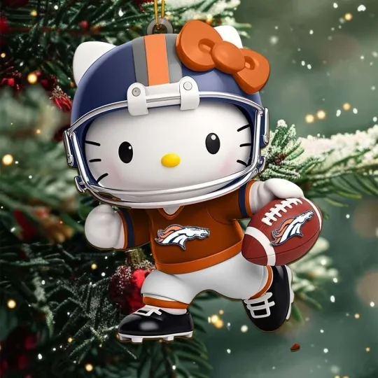 Denver Football Team Broncos Christmas Ornament Gift Decor