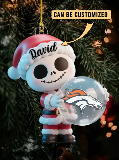 Discover Personalized Denver Football Team Broncoss Christmas Ornament Gift Decor