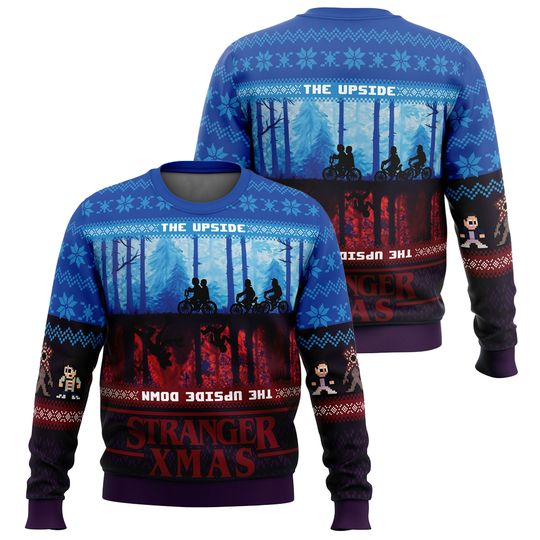 Strang Underworld Sci Fi Thriller Christmas Ugly Sweater Winter Round Neck Pullover Sweater Christmas Gift Friends Gathering