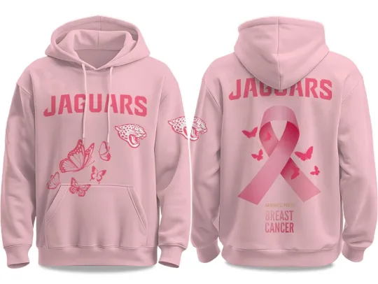 2025 Jacksonville Jaguar Breast Cancer Awareness Month Hoodie 3D
