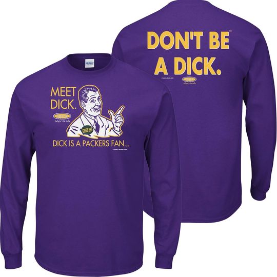 Discover Minnesota Football Fans. Don't be a D!ck  Purple T-Shirt  or Sticker