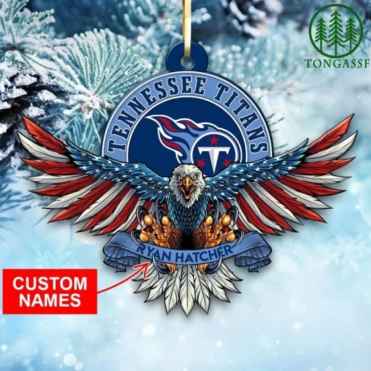 Discover Personalized Tennessee Football Team Titans Christmas Ornament Gift Decor